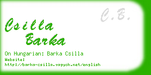 csilla barka business card